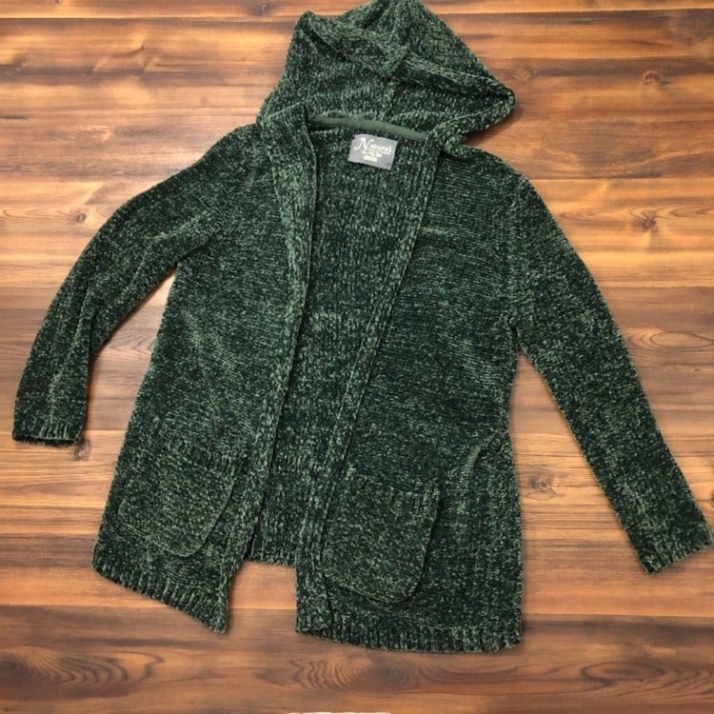 Soft and Cozy Green Open Front Cardigan